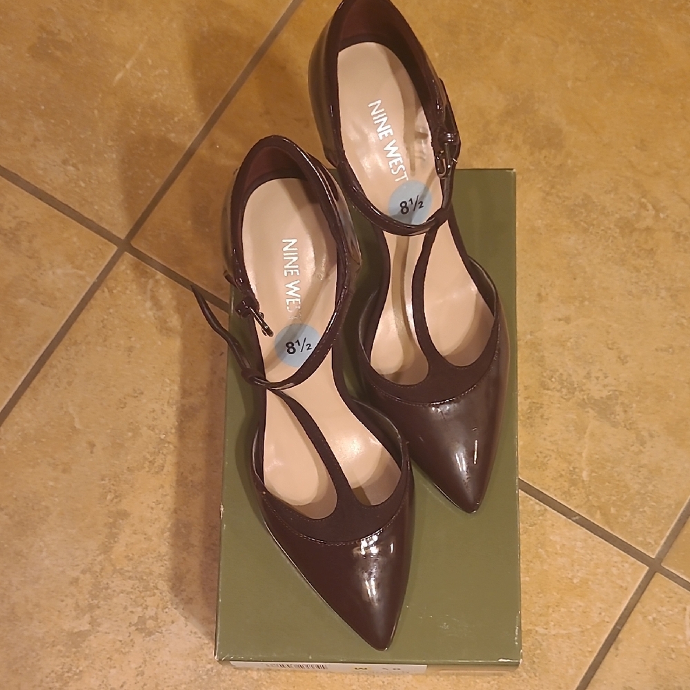 Nine West Dark Plum Pointed Heels